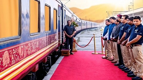 Bienvenida con el staff del tren